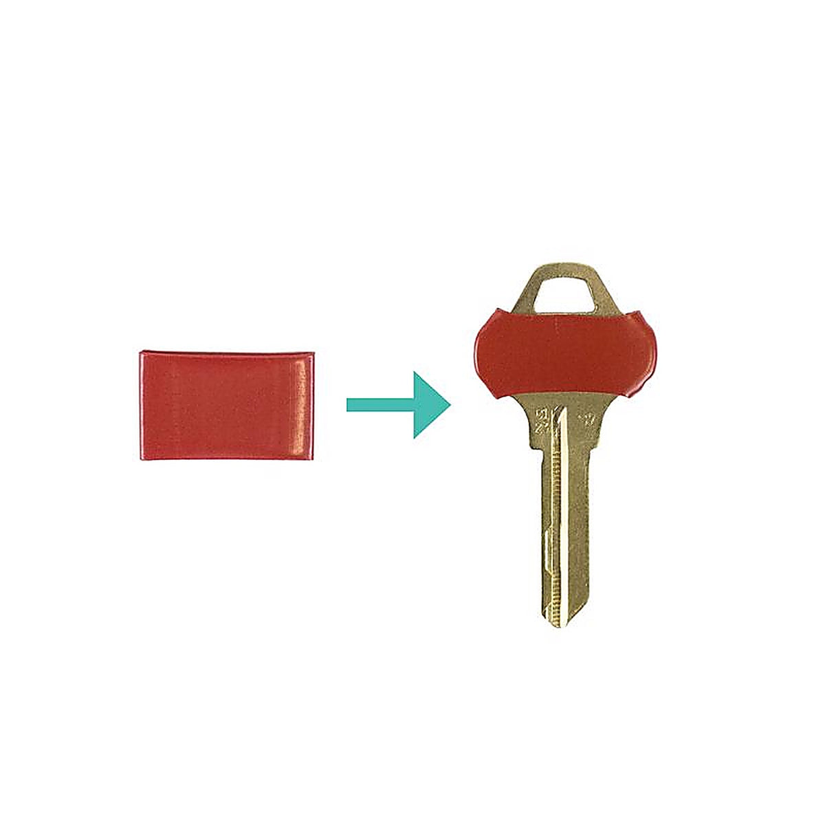 Lucky Line - 17108 - Plastic Assorted Key Sleeve, Medium - 8/Pack
