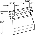 Prime-Line - M 6228 - 3/4 in. W Clear Frameless Shower Door Bottom Seal