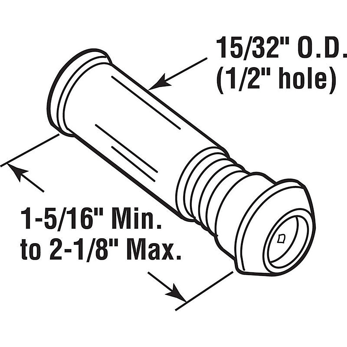 Prime-Line - U9895 - 0.46 in. Dia. 160 deg. Polished Brass Brass Door Viewer