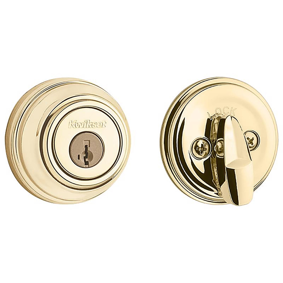 Kwikset - 99800-120 - SmartKey Polished Brass Metal Deadbolt