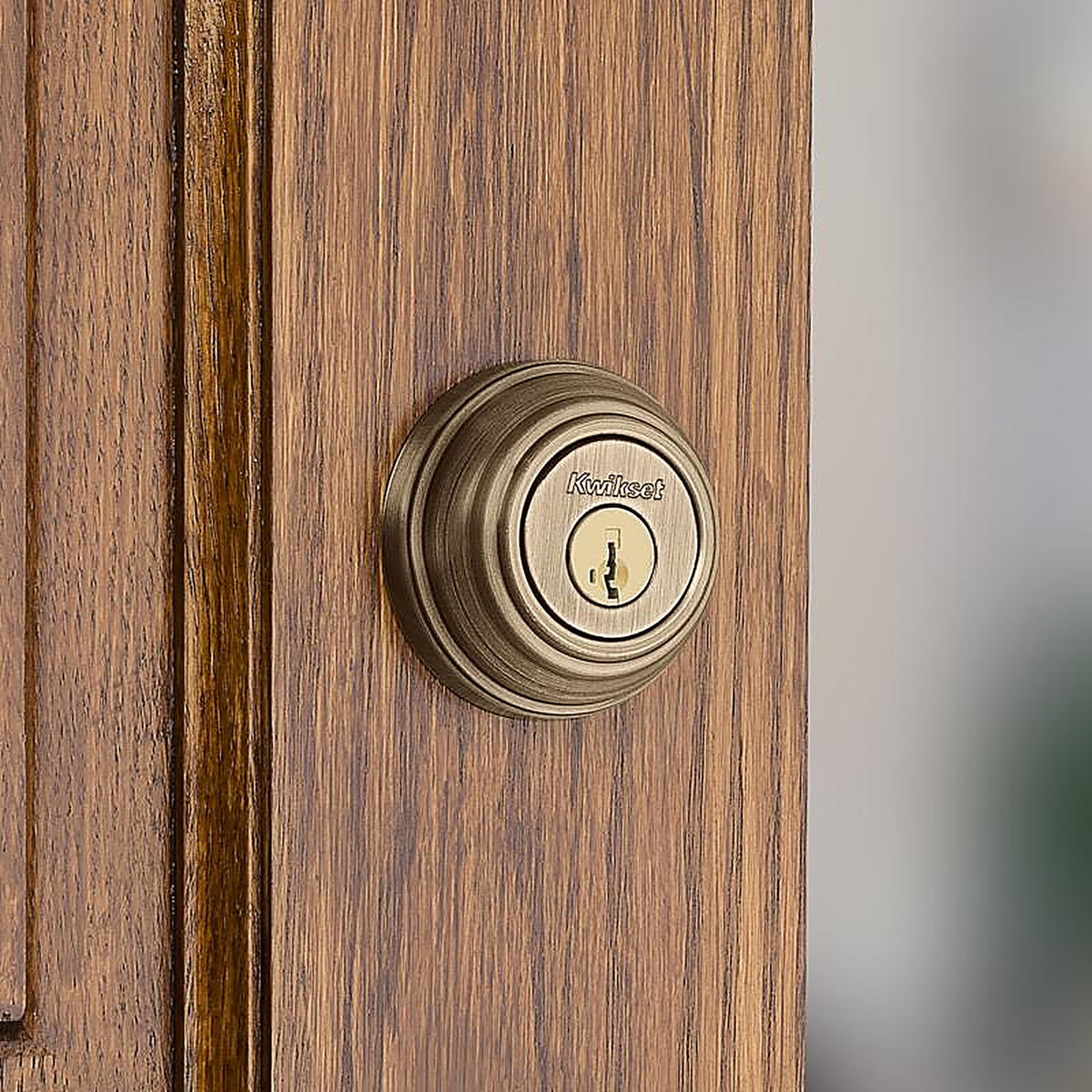 Kwikset - 99800-121 - SmartKey Antique Brass Metal Deadbolt