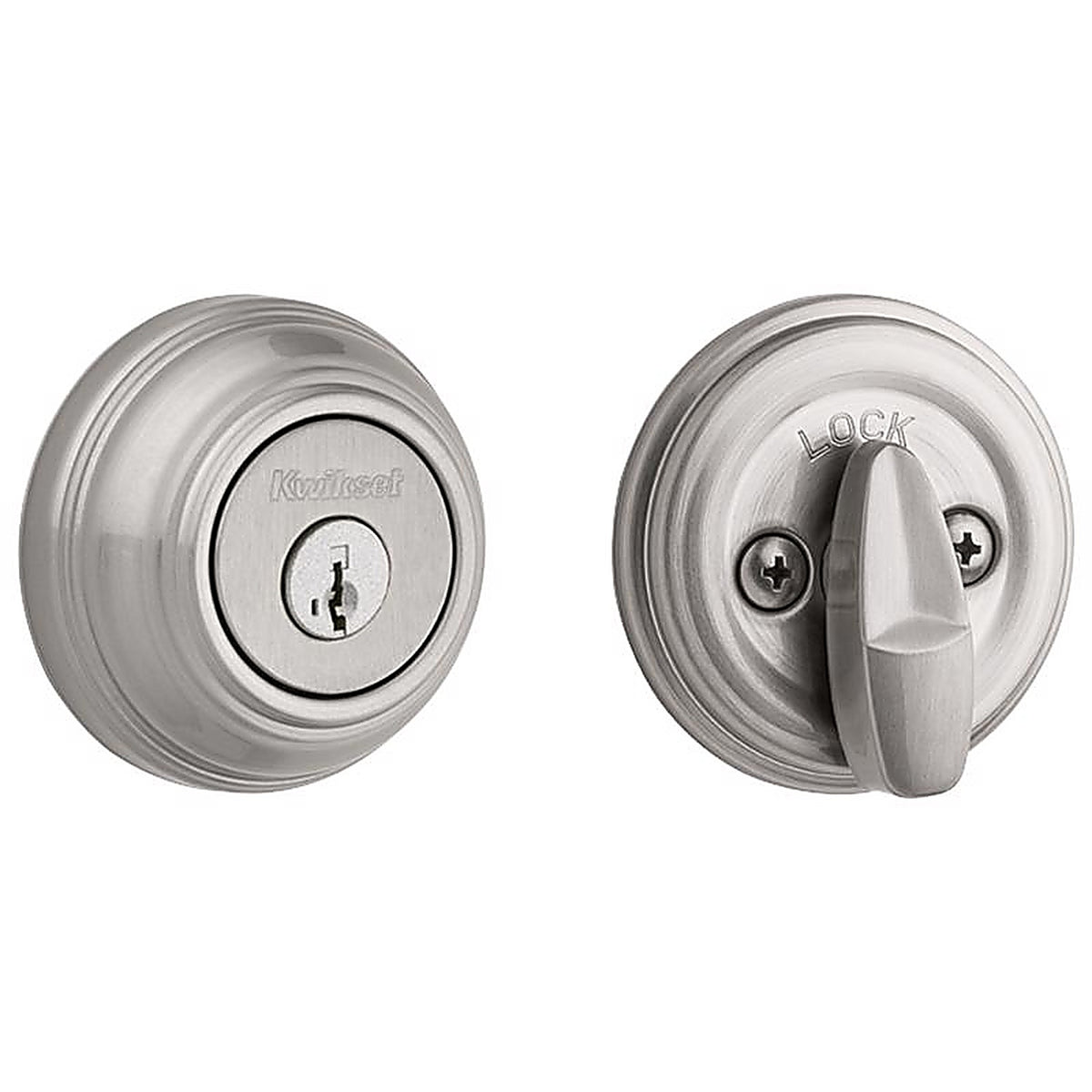 Kwikset - 99800-123 - SmartKey Satin Nickel Metal Deadbolt