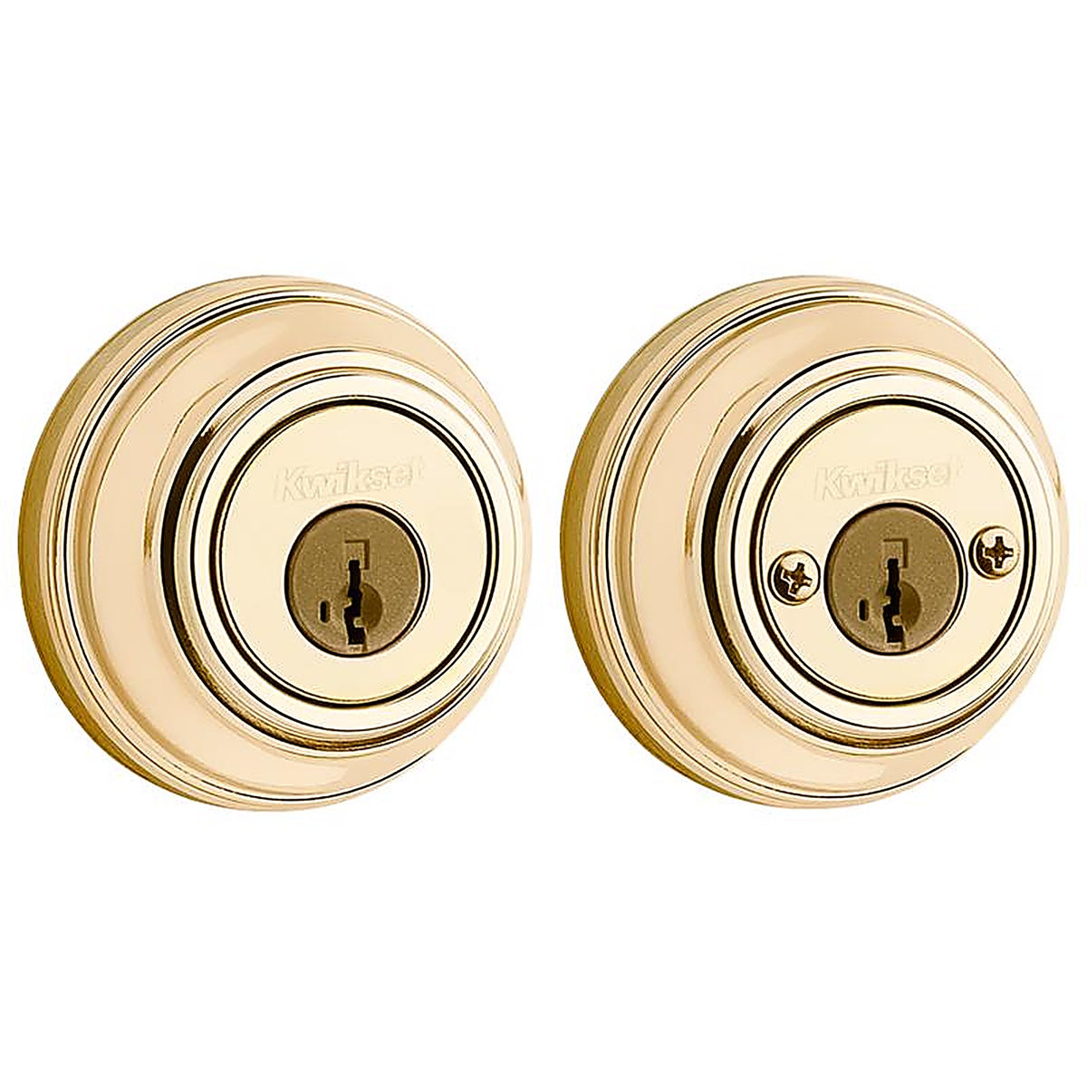 Kwikset - 99850-071 - SmartKey Polished Brass Metal Deadbolt