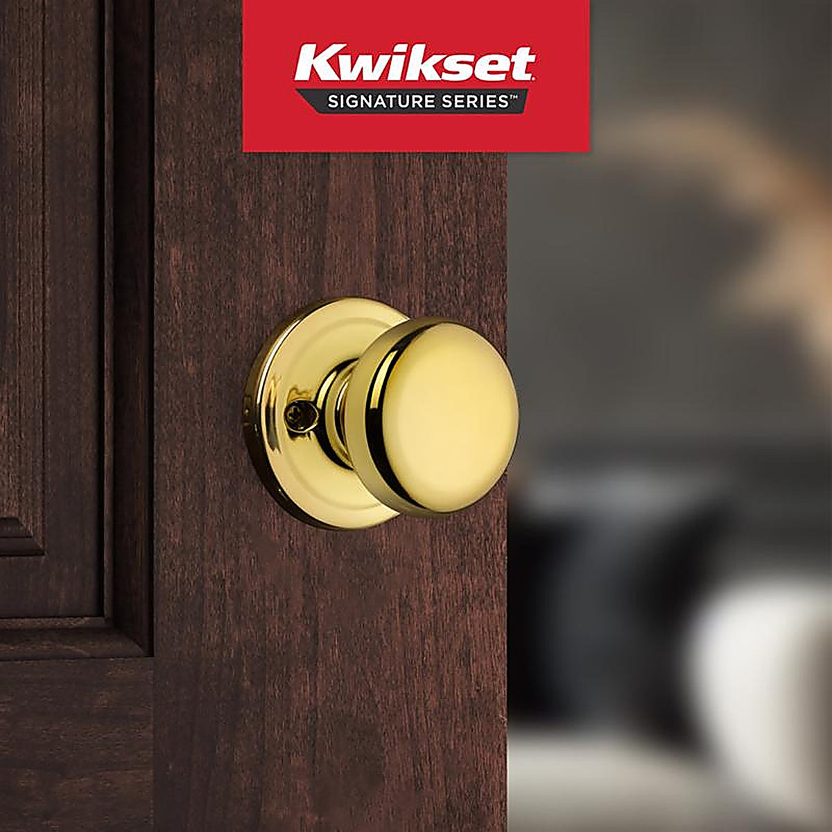 Kwikset - 97880-666 - Juno Polished Brass Dummy Knob Right or Left Handed