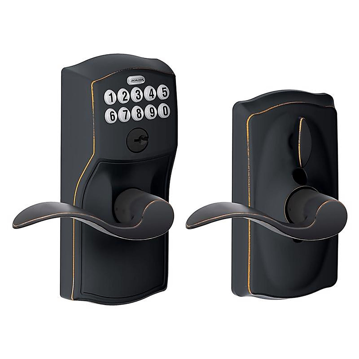 Schlage - FE595VCAMACC716 - Aged Bronze Steel Electronic Keypad Entry Lock