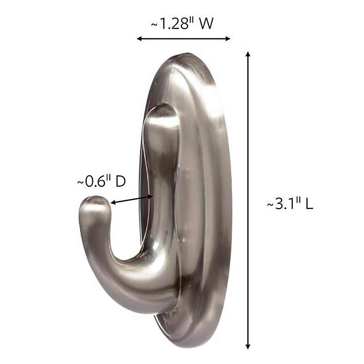 3M - 17051BN-ES - Command Medium Plastic Hook 3-1/8 in. L - 1/Pack