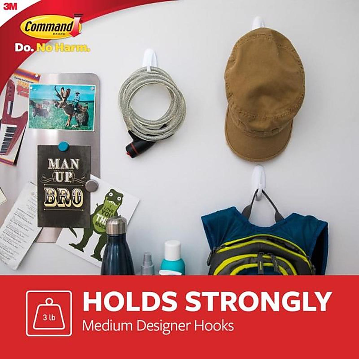 3M - 17081ES - Command Medium Plastic Designer Hooks 3-1/8 in. L - 2/Pack