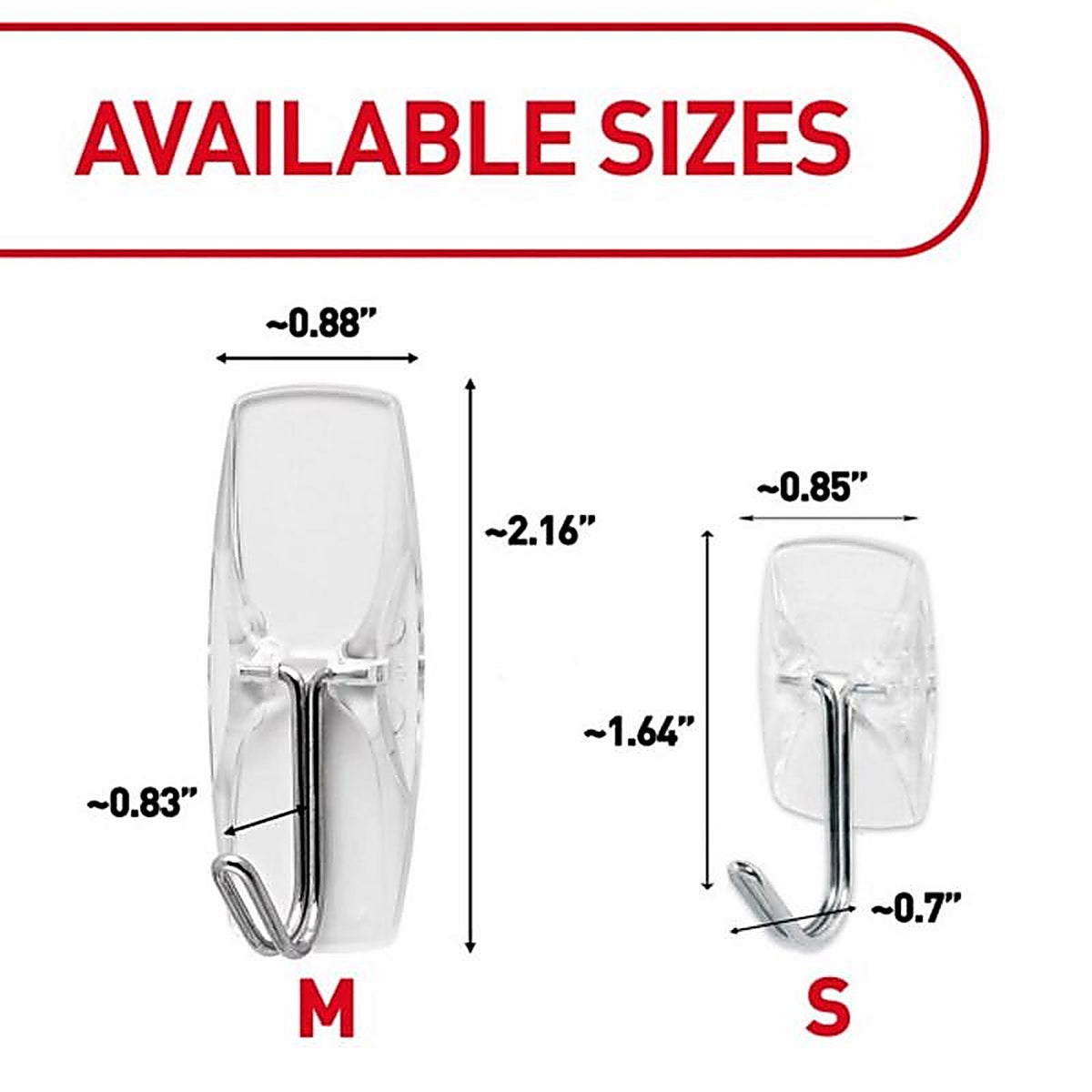 3M - 17067CLR-9ES - Mini Plastic Wire Hooks 9/Pack