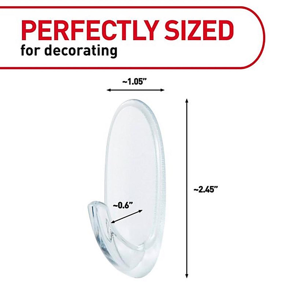 3M - 17091CLR-ES - Medium Plastic Hook - 2/Pack
