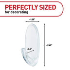 3M - 17091CLR-ES - Medium Plastic Hook - 2/Pack