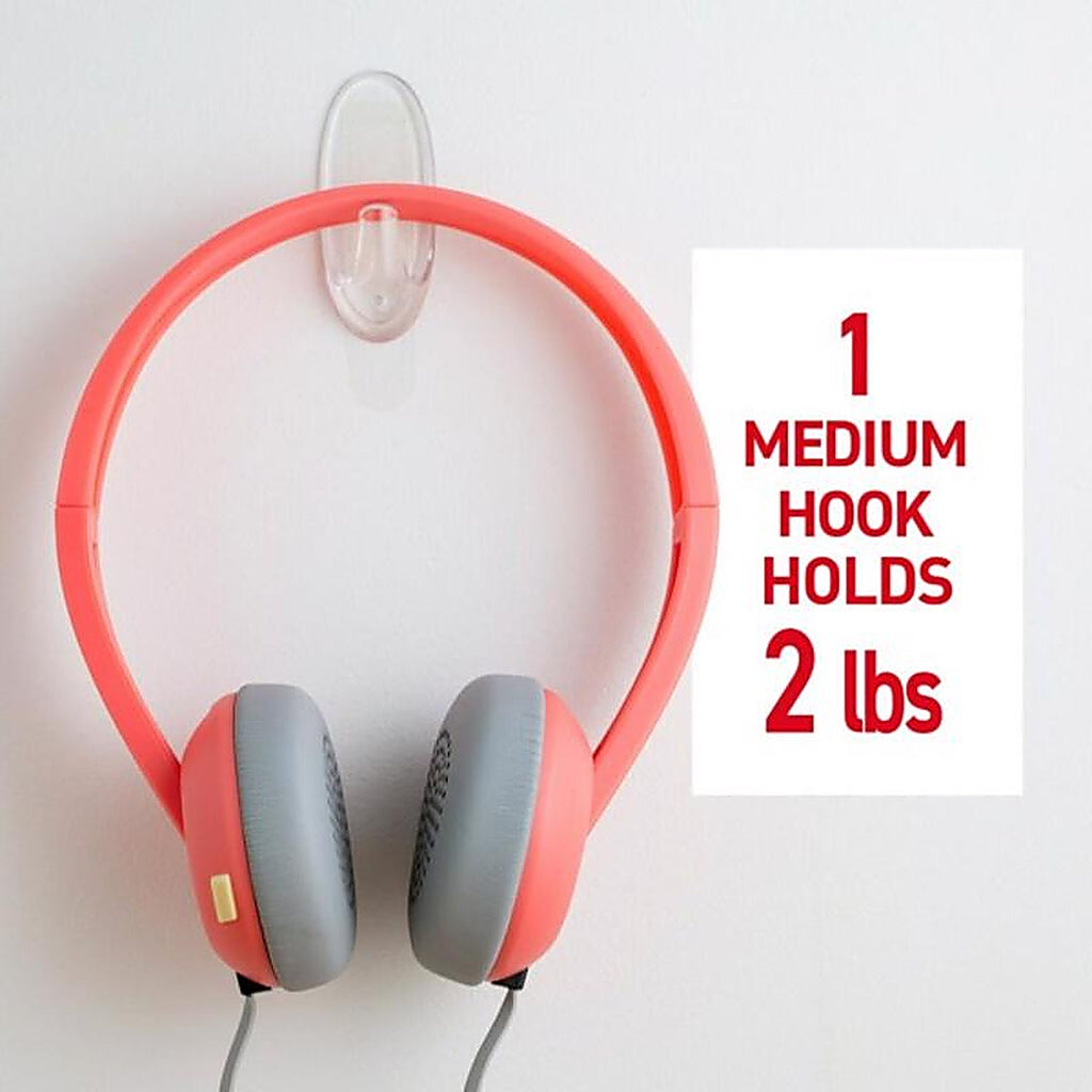 3M - 17091CLR-ES - Medium Plastic Hook - 2/Pack