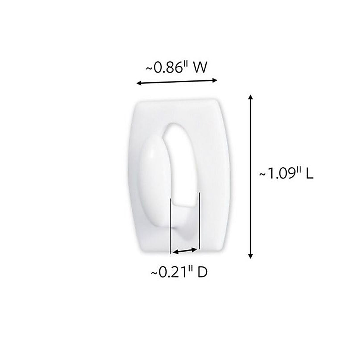 3M - 17006-18ES - Command Mini Plastic Hook 11/8 in. L - 18/Pack