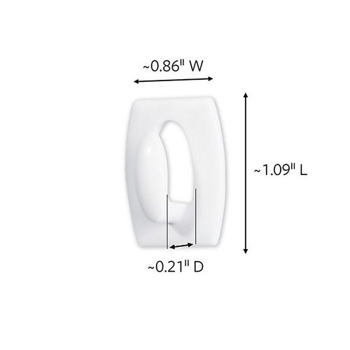3M - 17006-18ES - Command Mini Plastic Hook 11/8 in. L - 18/Pack