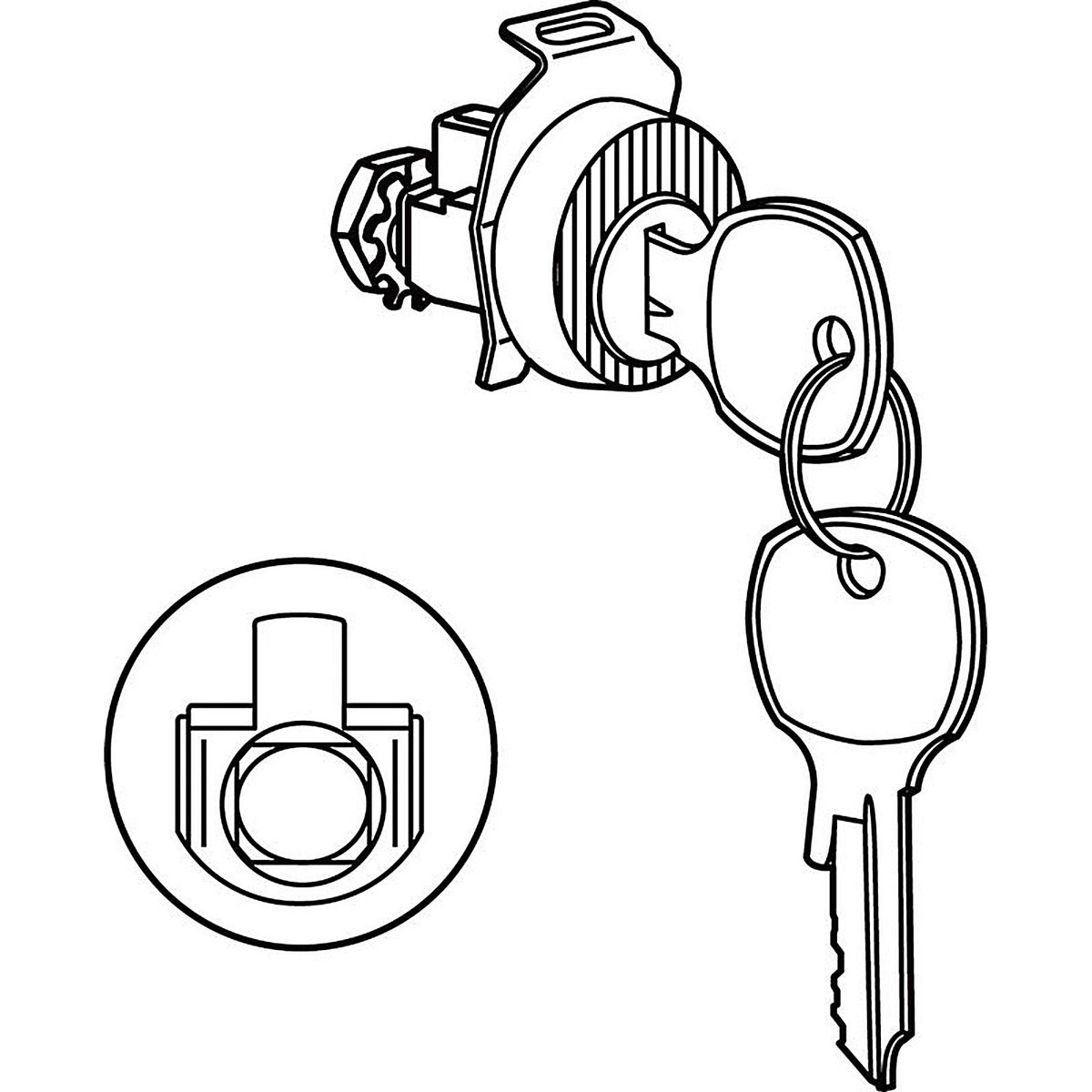 Prime-Line - S4710 - Nickel Steel Clockwise Mailbox Lock Cylinder