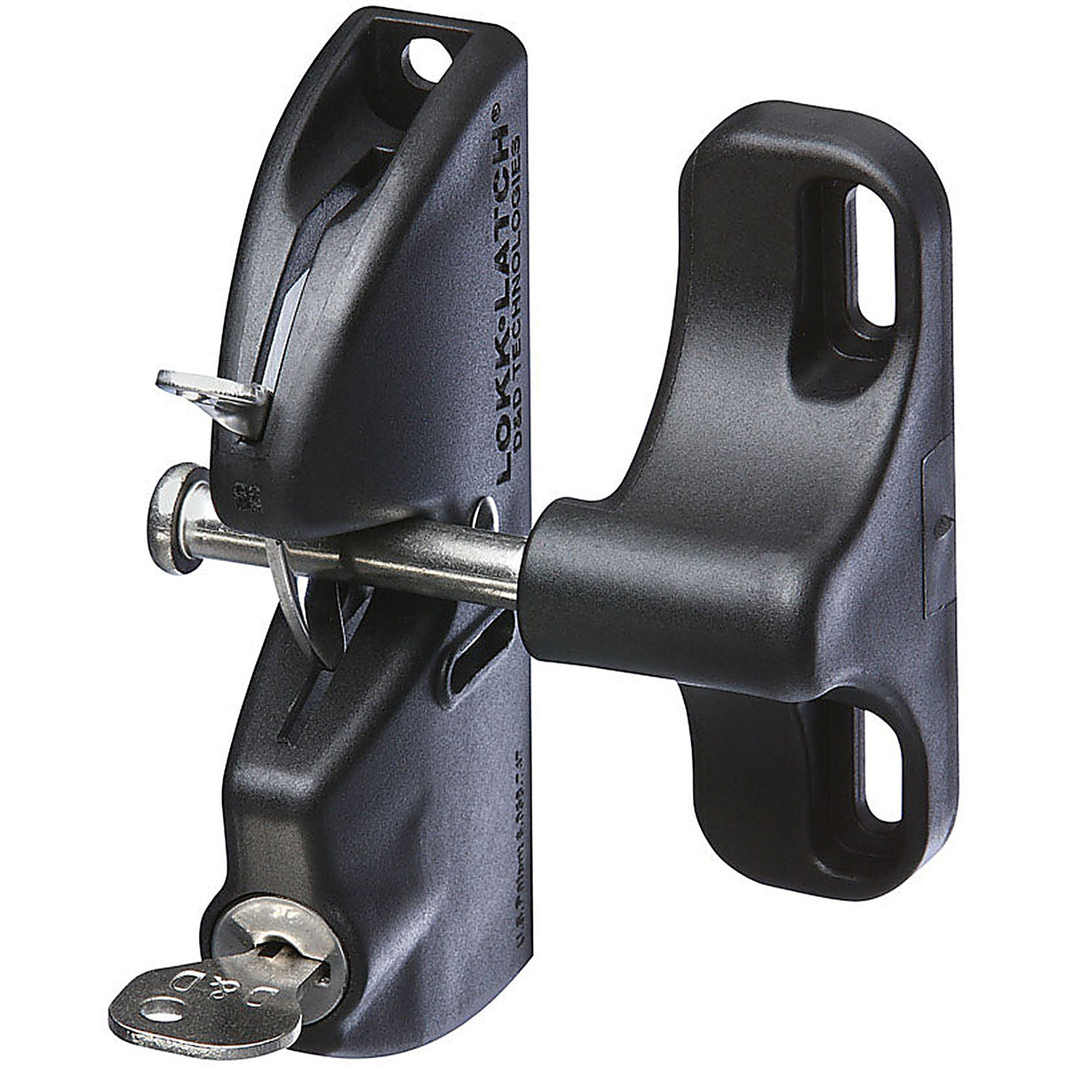 National Hardware - N346-201 - Stanley 1.57 in. H x 5.91 in. W x 10.24 in. L Black Polymer Automatic Gate Latch