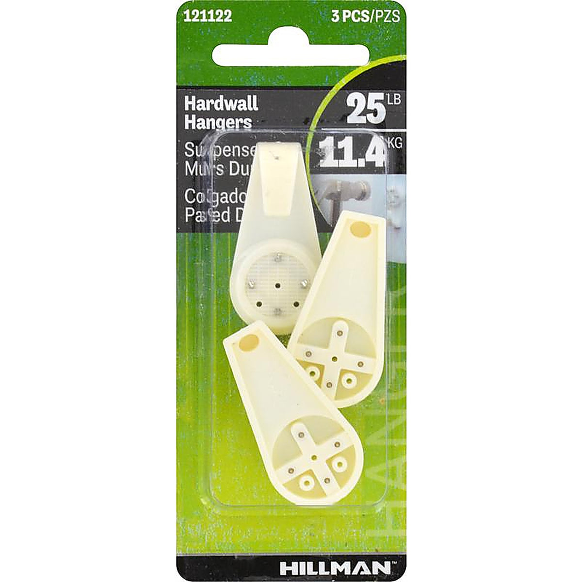 Hillman - 121122 - AnchorWire Plastic Coated Hardwall Picture Hook 25 lb 3 pk