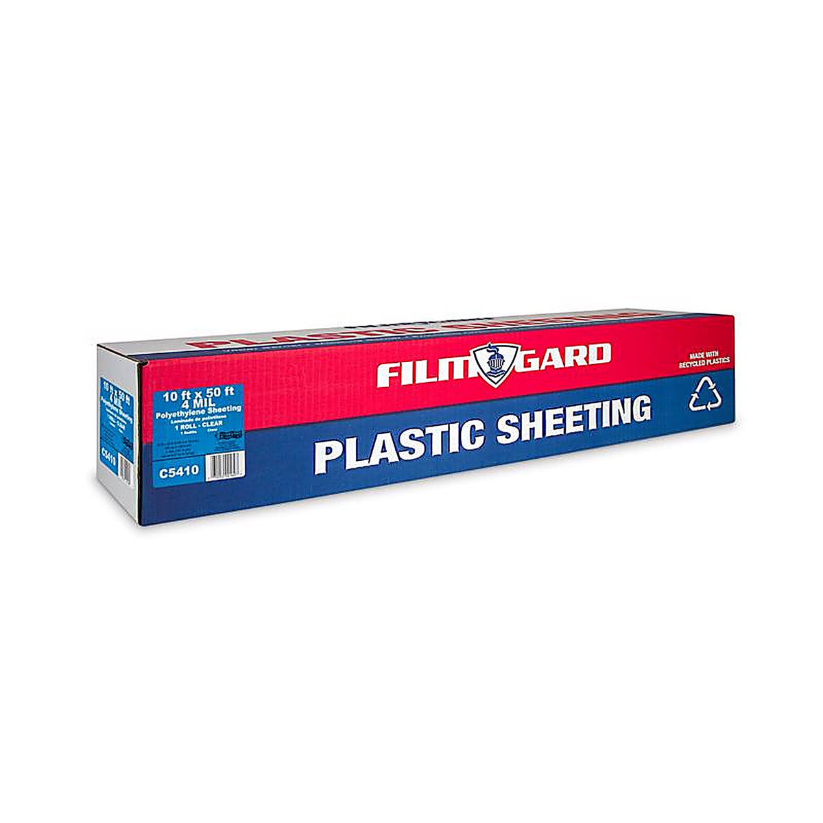Film-Gard - 625915 - Plastic Sheeting 4 mil T X 10 ft. W X 50 ft. L Polyethylene Clear 1 pk