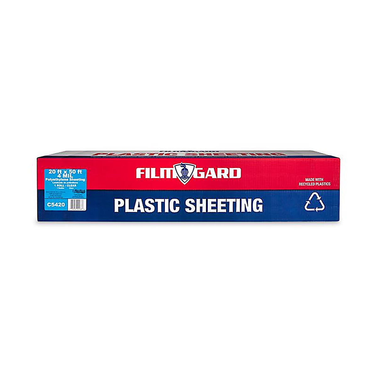 Film-Gard - 625948 - Plastic Sheeting 4 mil x 20 ft. W x 50 ft. L Polyethylene Clear