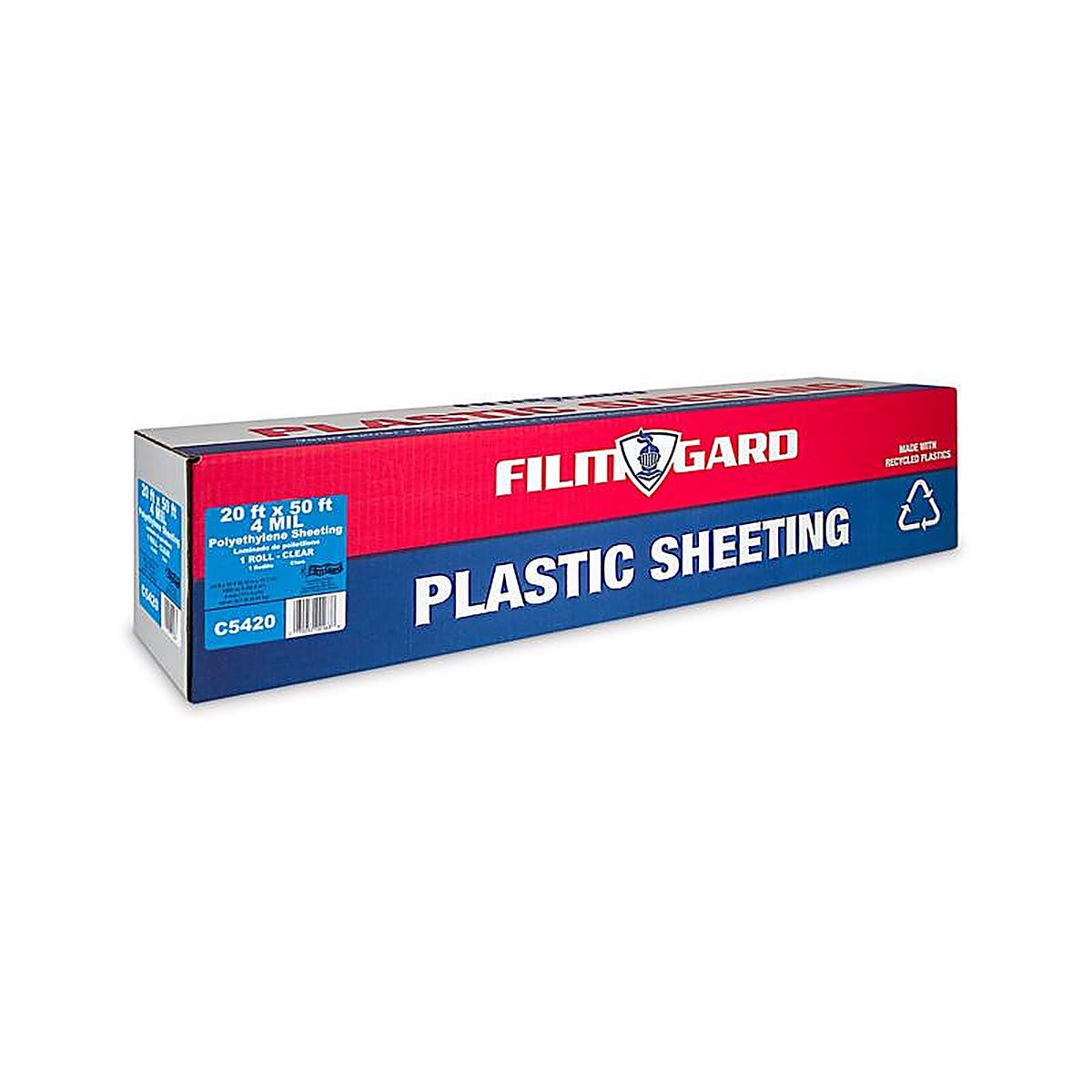 Film-Gard - 625948 - Plastic Sheeting 4 mil x 20 ft. W x 50 ft. L Polyethylene Clear