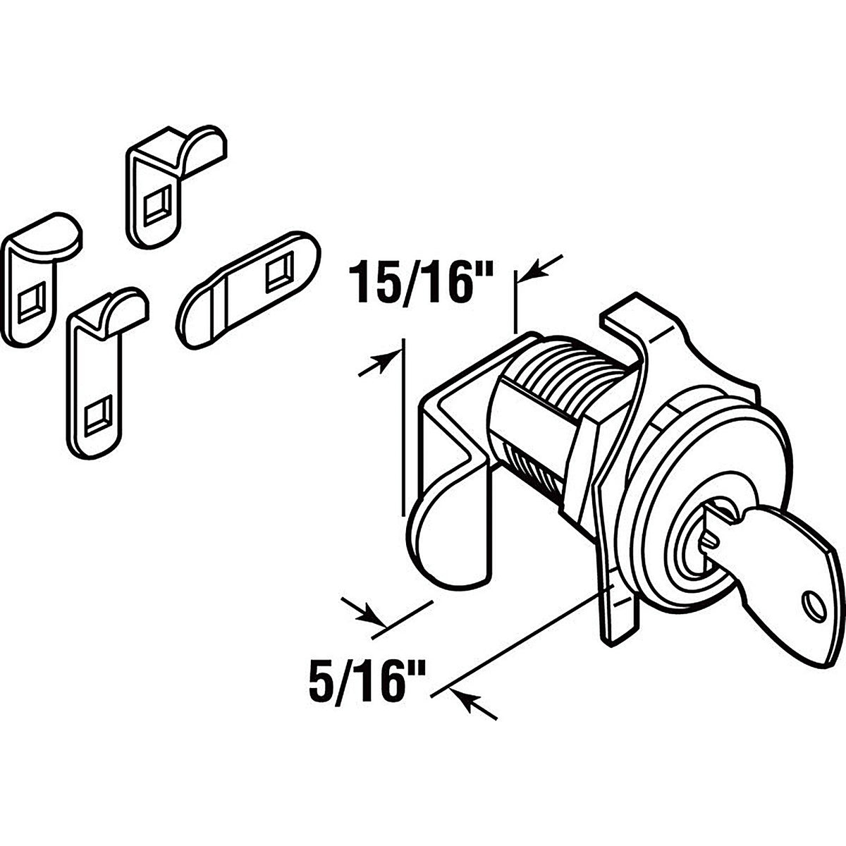 Prime-Line - S4573 - Brushed Nickel Steel Counter Clockwise Mailbox Lock