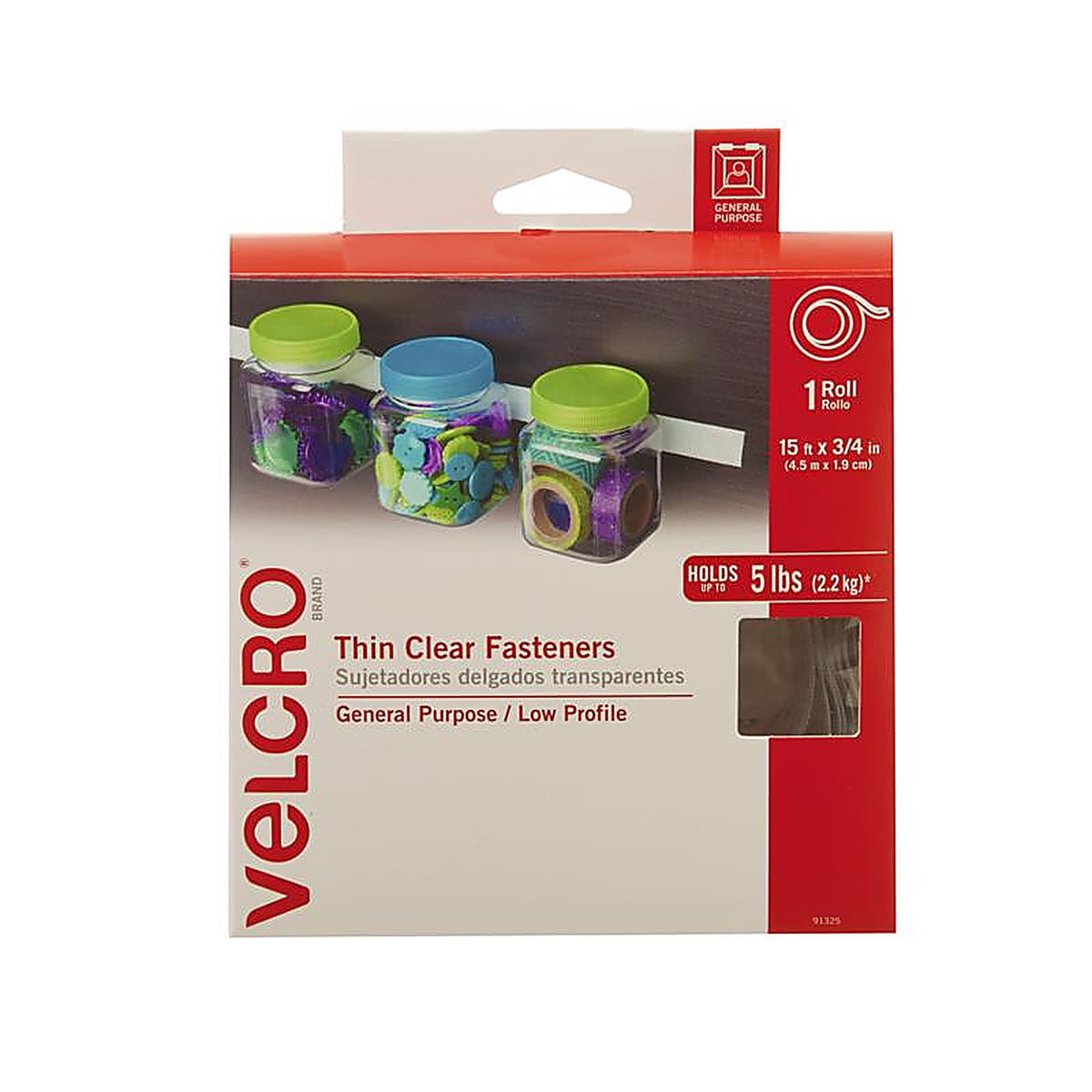Velcro - 91325 - Hook and Loop Fastener 180 in. L - 1/Pack