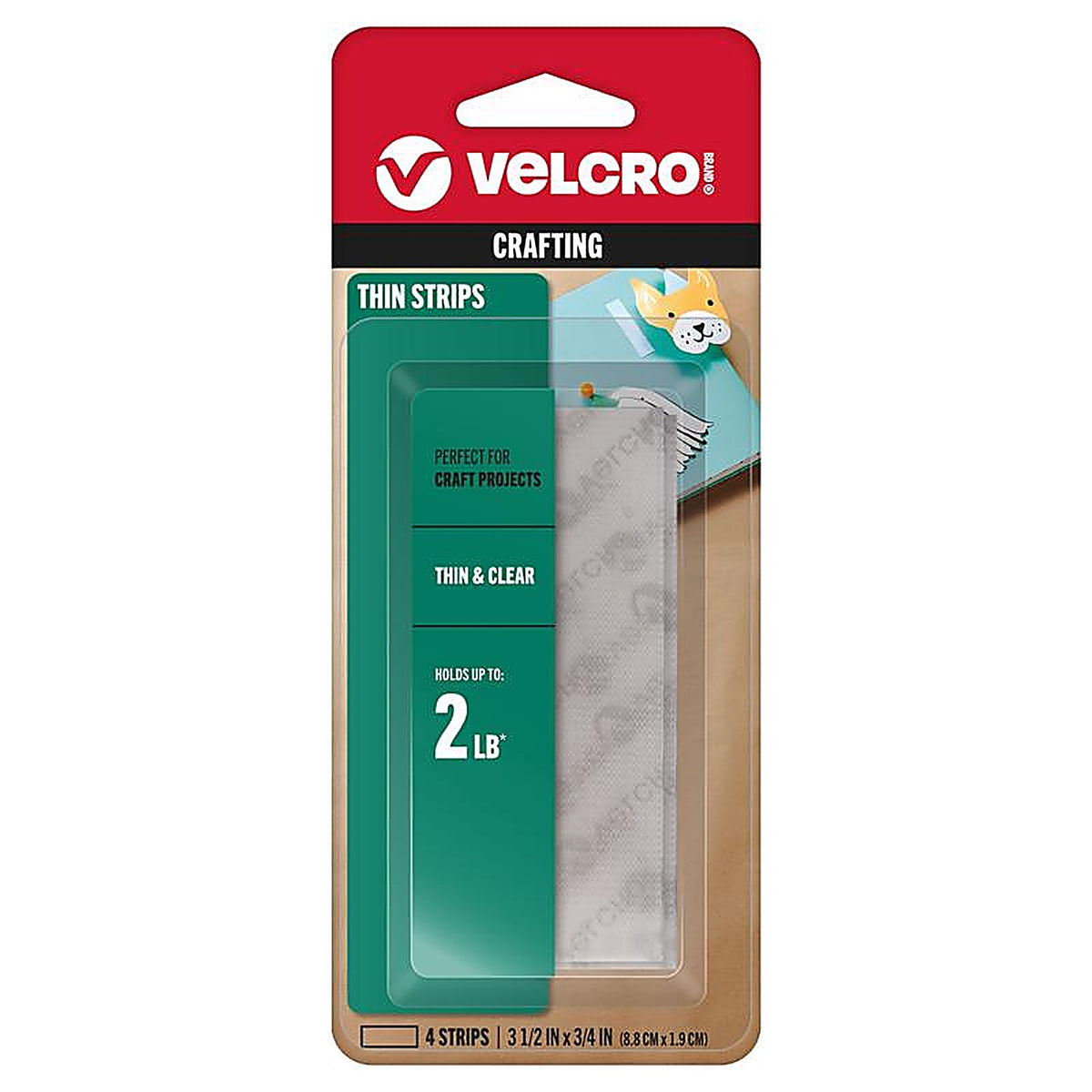 Velcro - 91327 - Hook and Loop Fastener 3-1/2 in. L - 4/Pack