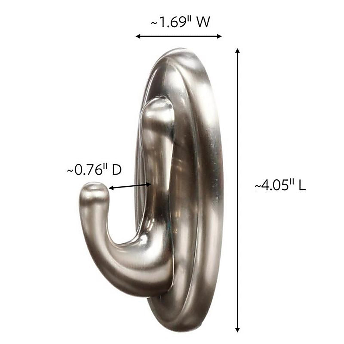 3M - 17053BN-ES - Large Plastic Decorative Hooks 6.75 in. L - 1/Pack