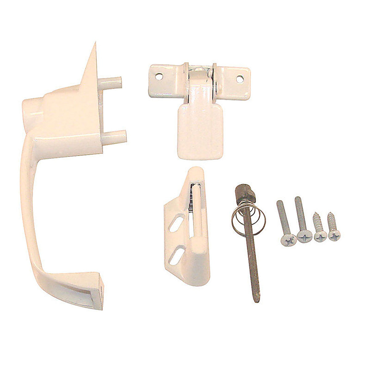 Barton Kramer - 327WC - 4 in. L Powder Coated White Aluminum Patio Door Handle Set