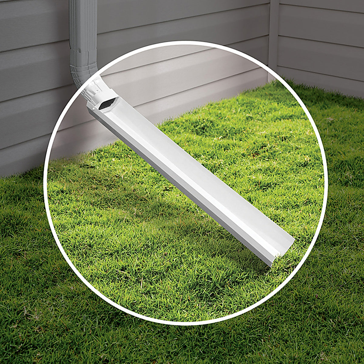 Amerimax - 37030 - 2 in. H x 3 in. W x 30 in. L White Vinyl Downspout Extension