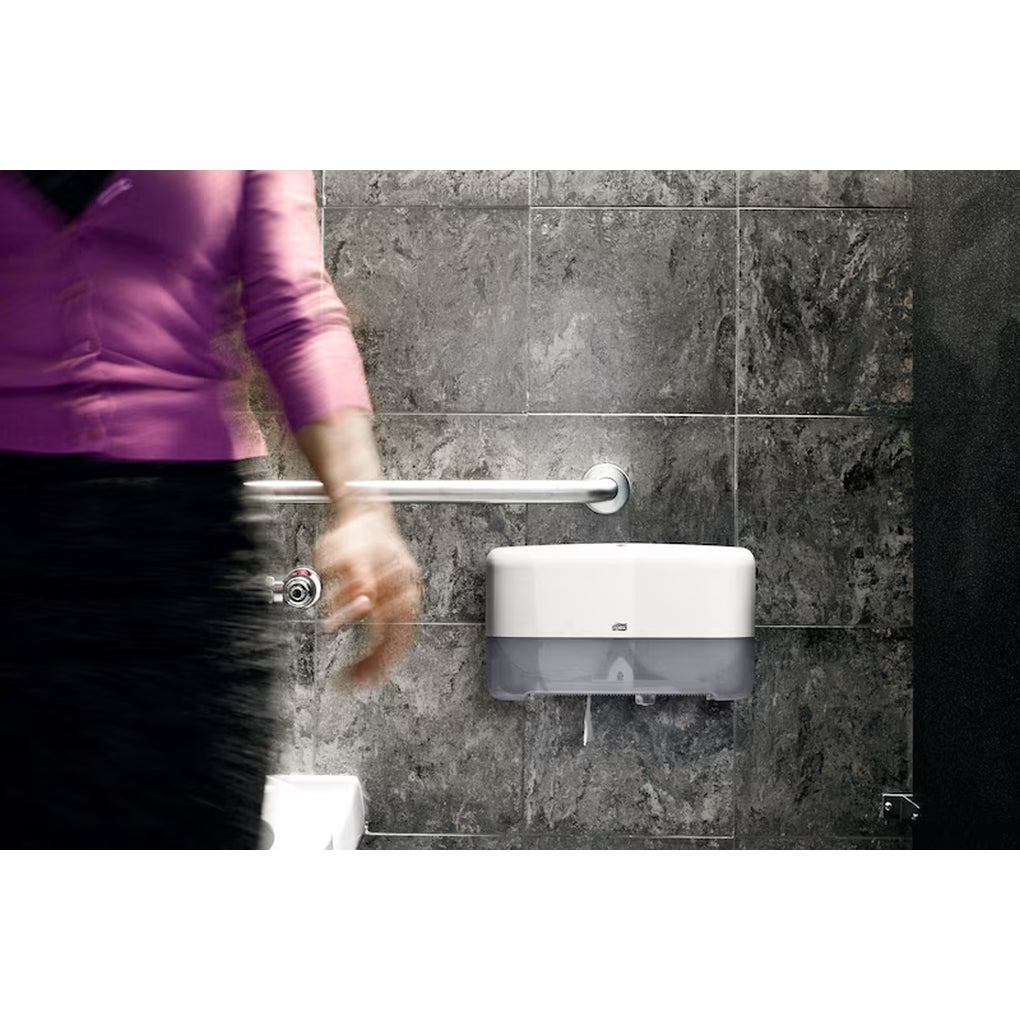 Tork - 5555200 - Twin Mini Jumbo Bath Tissue Roll Dispenser