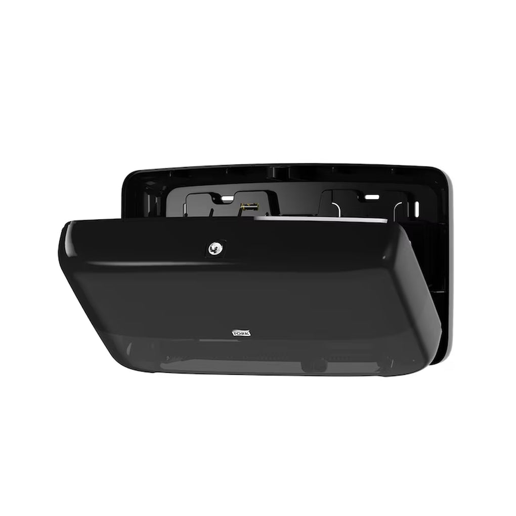 Tork - 5555290 - Elevation Twin Mini Jumbo Bath Tissue Roll Dispenser, Black