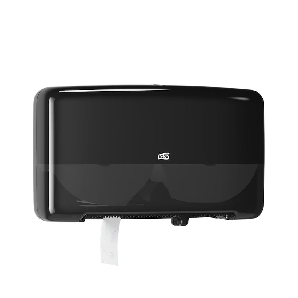 Tork - 5555290 - Elevation Twin Mini Jumbo Bath Tissue Roll Dispenser, Black