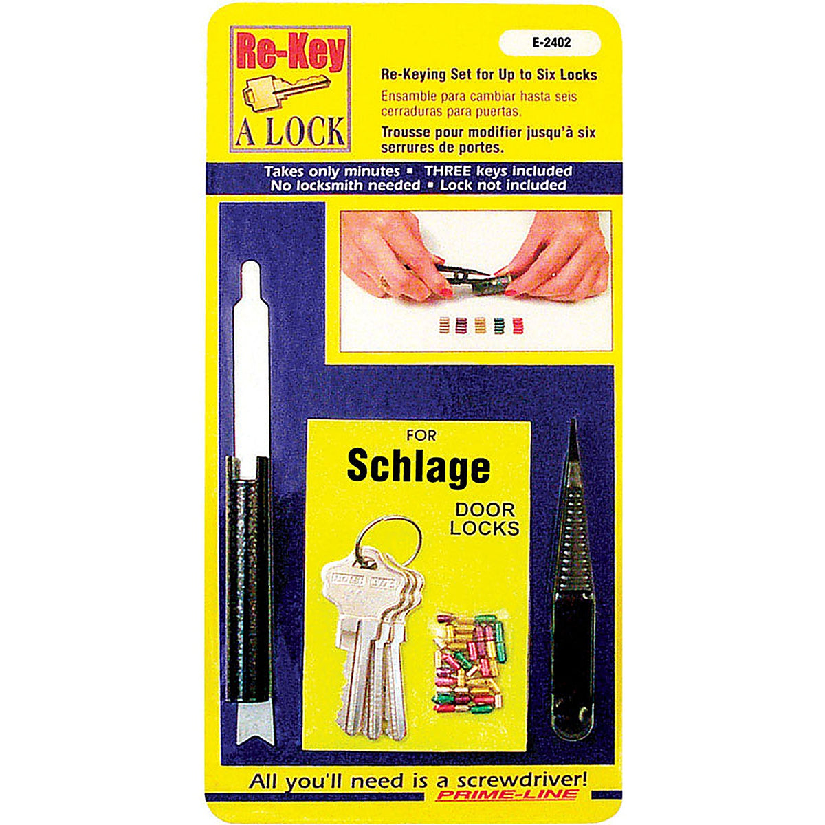 Prime-Line - E2402 - No. 5 Metal Re-Keying Kit - 1/Pack