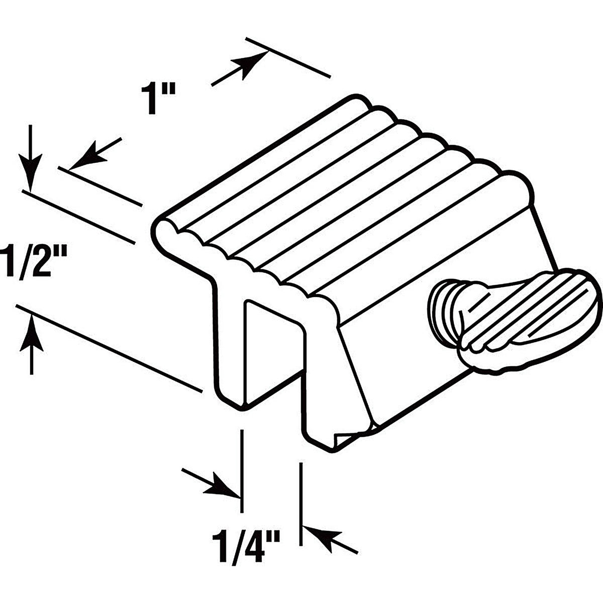Prime-Line - U9802 - Painted White Aluminum Window Lock - 1/Pack
