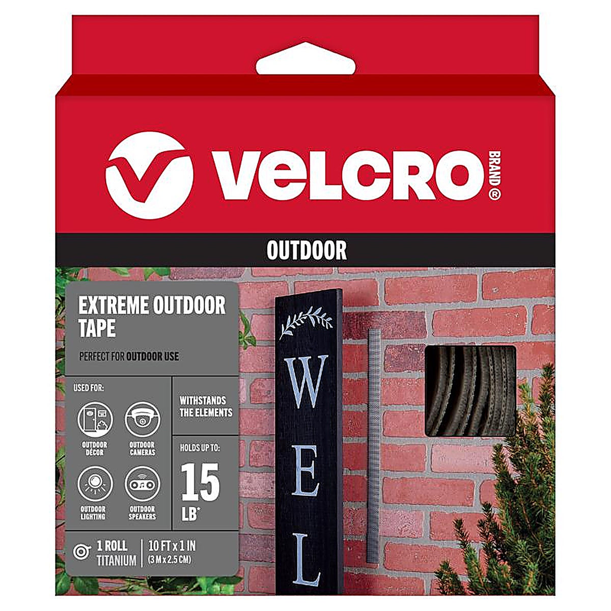 Velcro - 91365 - Industrial Strength Extreme Hook and Loop Fastener 10 ft. L - 1/Pack
