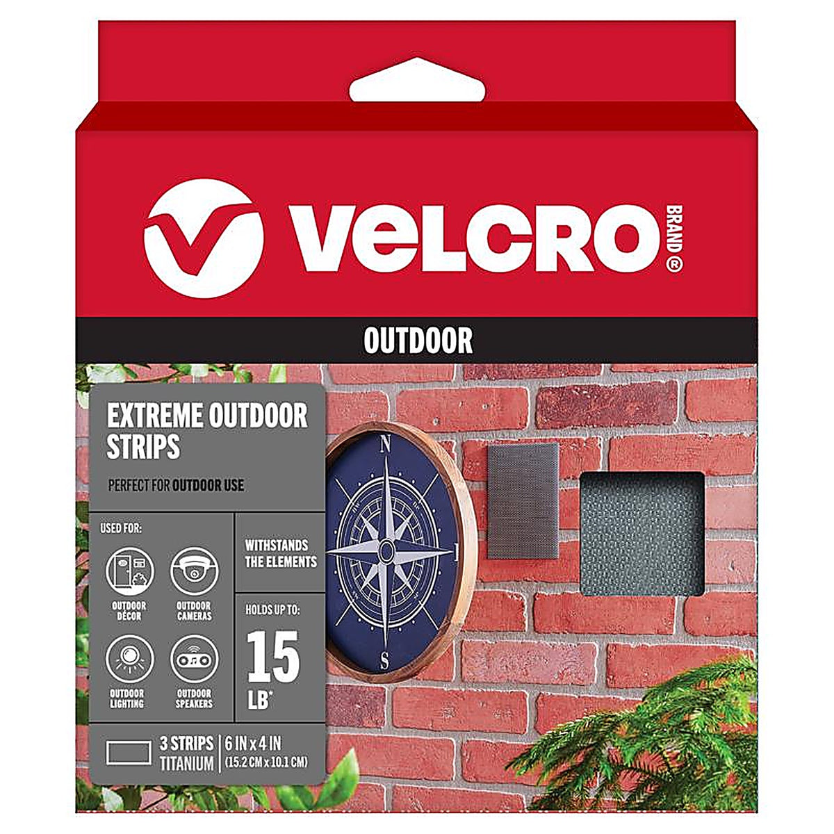 VELCRO - 91471 - Extreme Outdoor Small Nylon Hook and Loop Fastener 4 in. L 3 pk