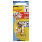 OOK - 50583 - ReadyNail Brass-Plated Conventional Picture H20 lb. - 6/Pack