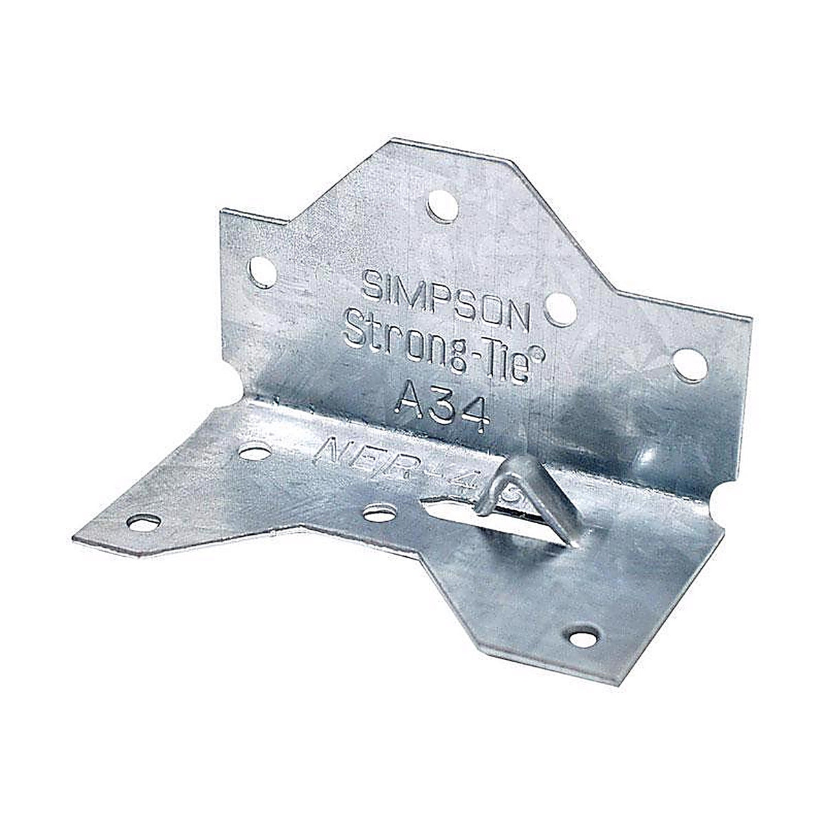 Simpson Strong-Tie - A34 - 1.4 in. W x 2.5 in. L Galvanized Steel Framing Angle