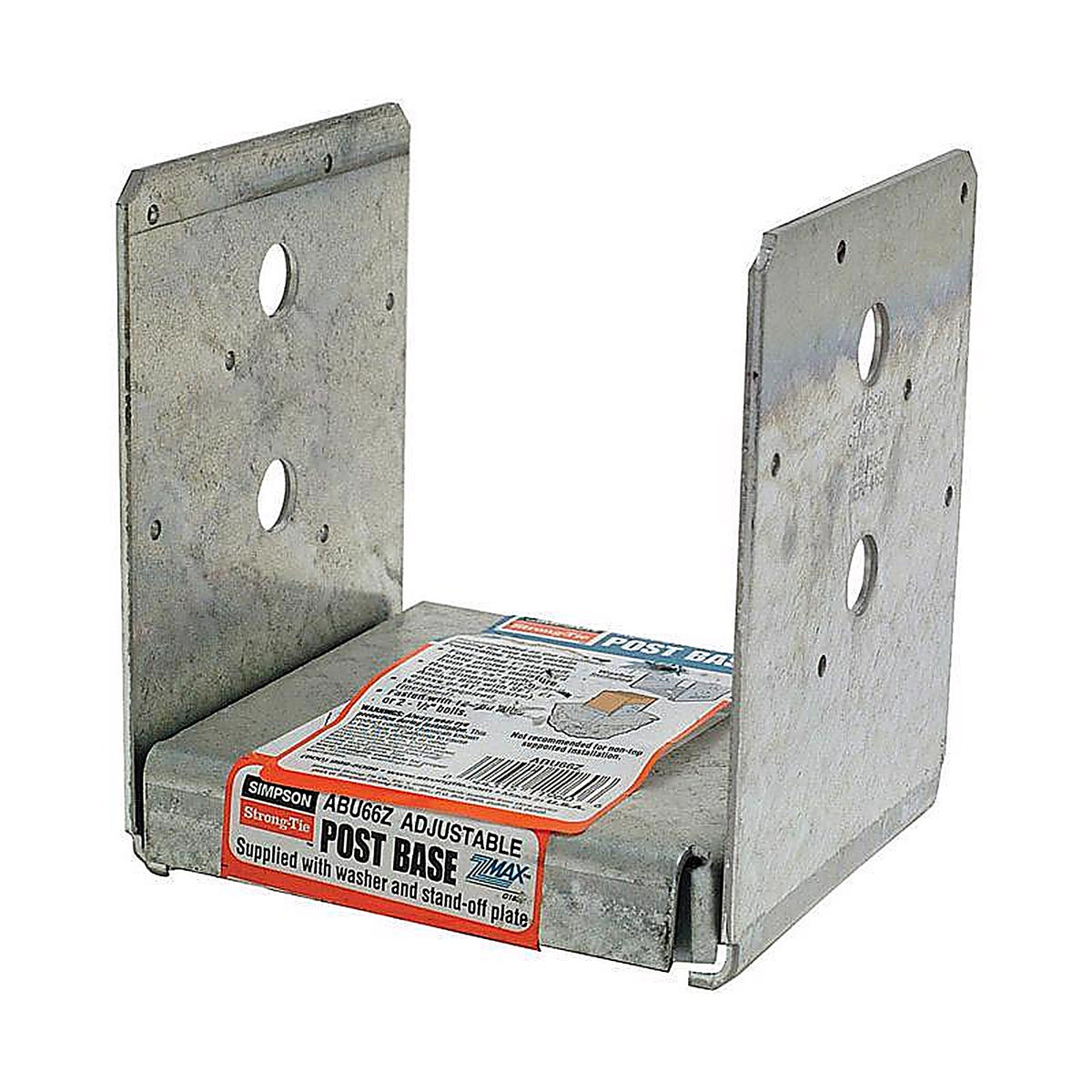 Simpson Strong-Tie - ABU66Z - ZMAX 3.13 in. H x 5.5 in. W 12 Ga. Galvanized Steel Post Base