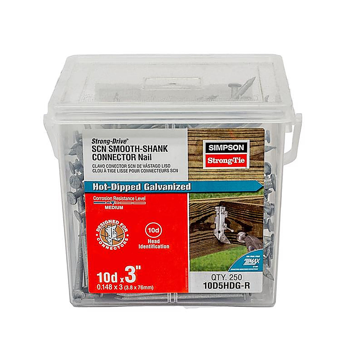 Simpson Strong-Tie - 10D5HDG-R - 10D 3 in. Wood Joiner Hot-Dipped Galvanized Steel Nail Round Head 5 lb