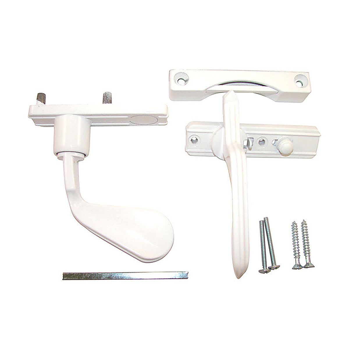 Barton Kramer - 1804C - White White Metal InSwing Latch 1 pk