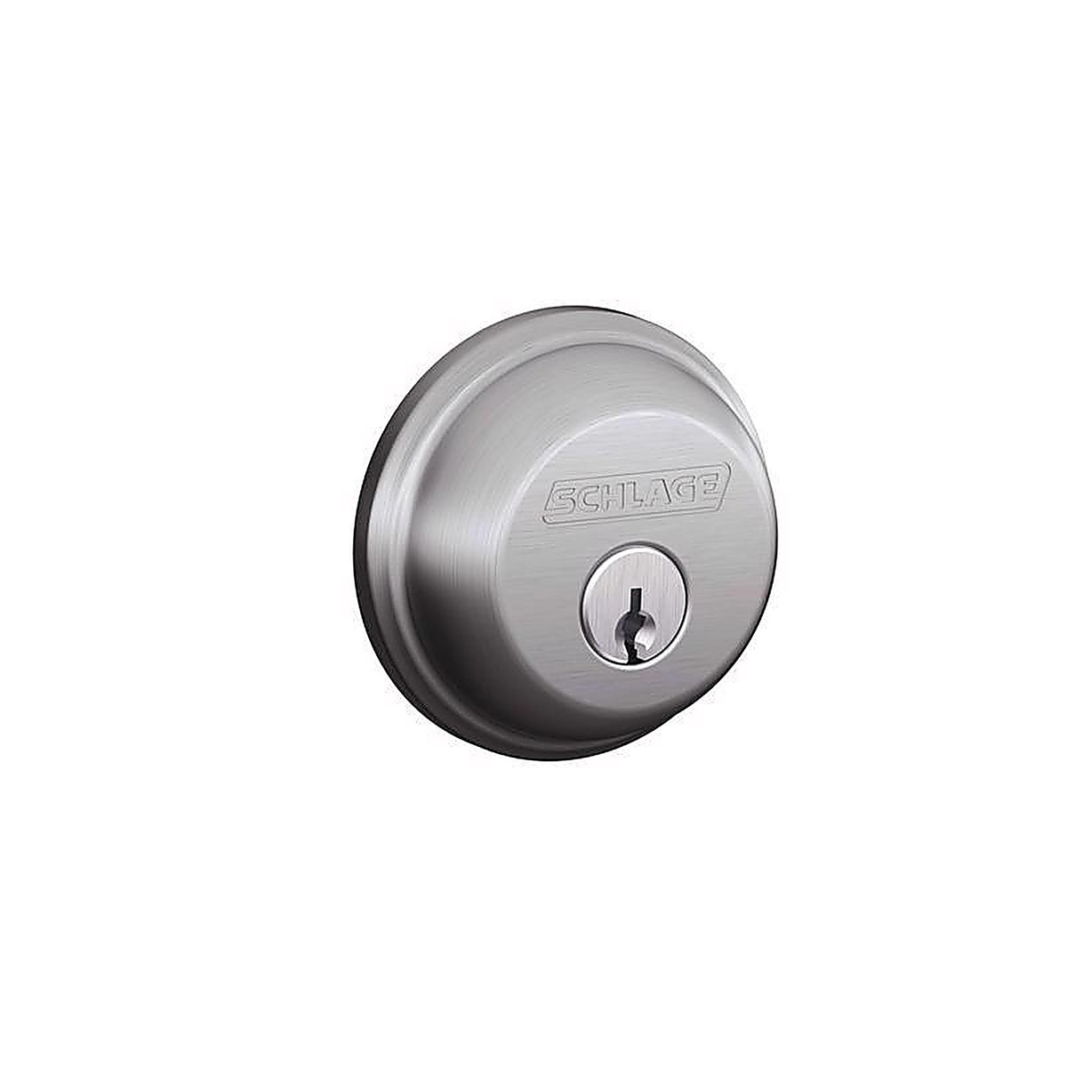 Schlage - B60CS G 626 - Satin Chrome Zinc Single Cylinder Deadbolt