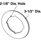 Prime-Line - U 9517 - Chrome Silver Steel Lock Back Plate 2 pk