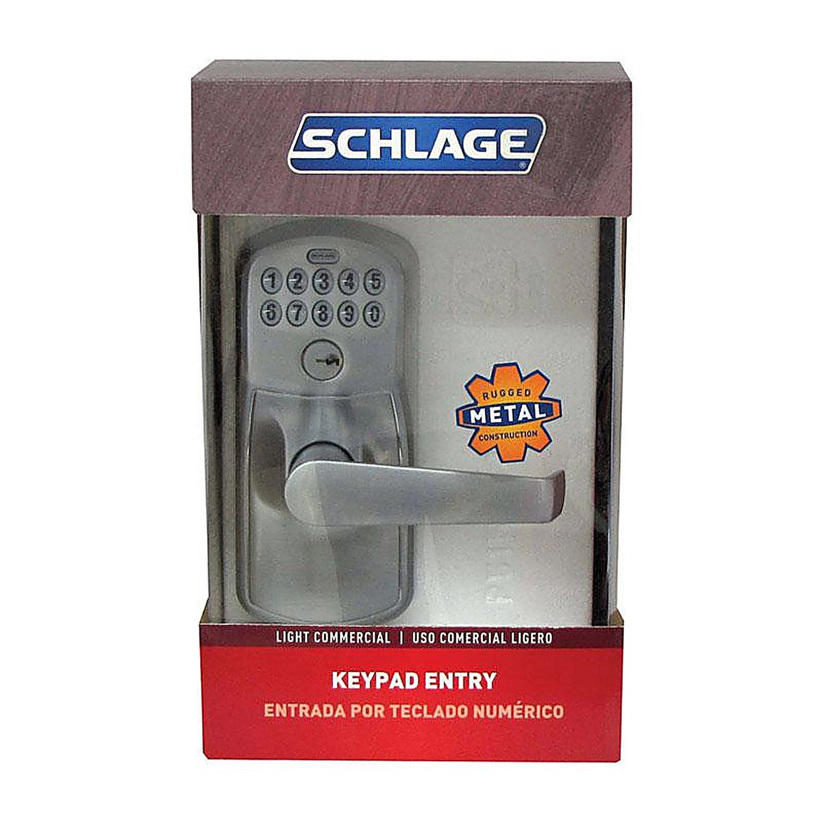 Schlage - FE595CSVPLYXELA - Satin Chrome Steel Electronic Keypad Entry Lock