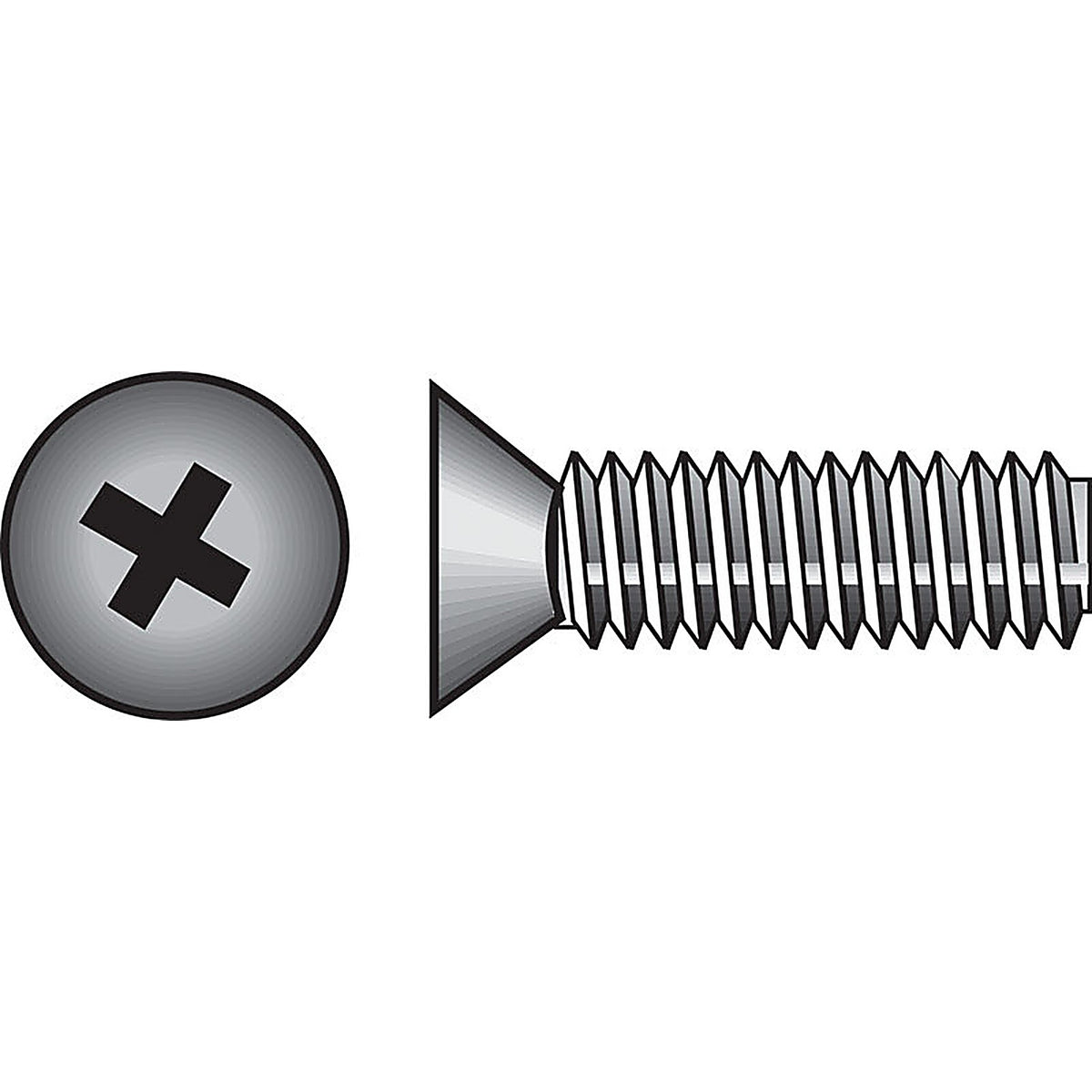 Hillman - 101146 - No. 1/4-20 x 3 in. L Phillips Flat Head Zinc-Plated Steel Machine Screws - 100/Pack