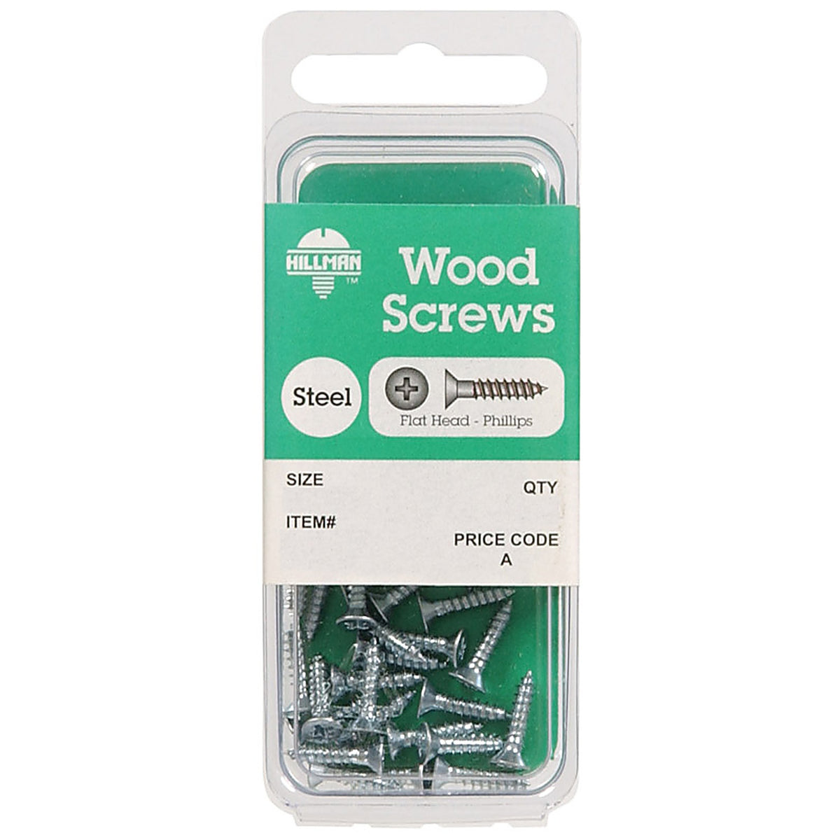Hillman - 5831 - No. 12 x 1-1/4 in. L Phillips Zinc-Plated Wood Screws - 8/Pack
