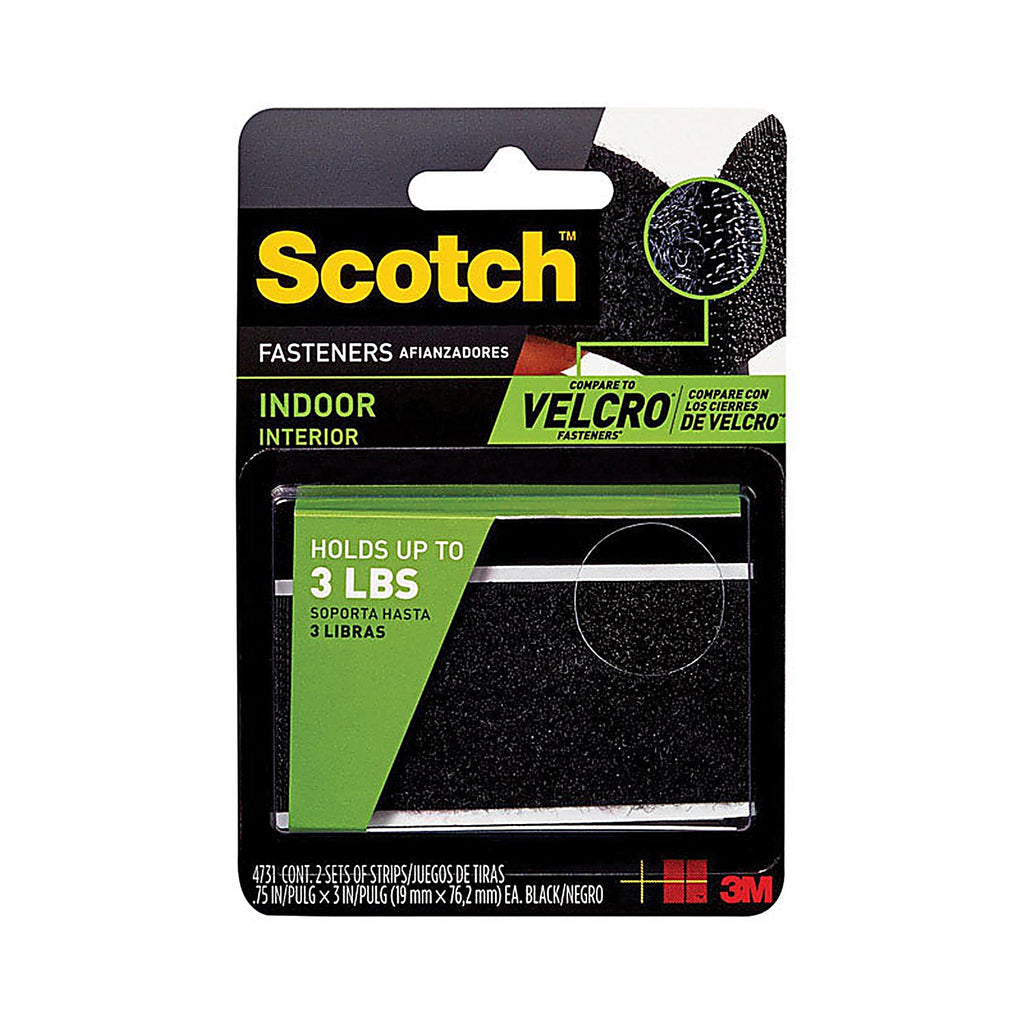 3M - RF4731 - Scotch Medium Foam Hook and Loop Fastener 3 in. L 2 pk