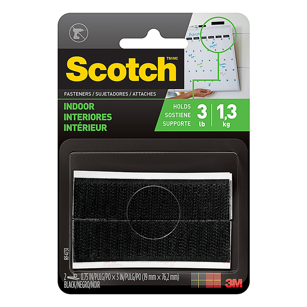 3M - RF4731 - Scotch Medium Foam Hook and Loop Fastener 3 in. L 2 pk