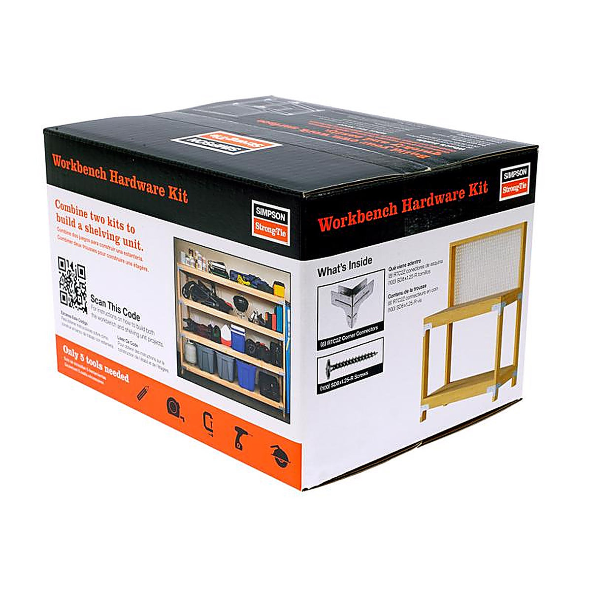 Simpson Strong-Tie - WBSK - 6.5 in. H X 8 in. W 18 speed Galvanized Steel Shelf Hardware Kit