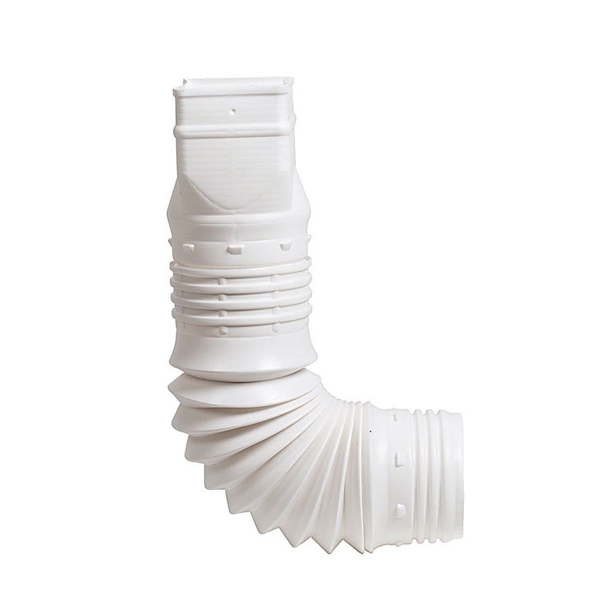 Amerimax - ADP53229 - Flex-A-Spout 3.75 in. H X 3.75 in. W X 16 in. L White Vinyl Flexible Downspout Extension